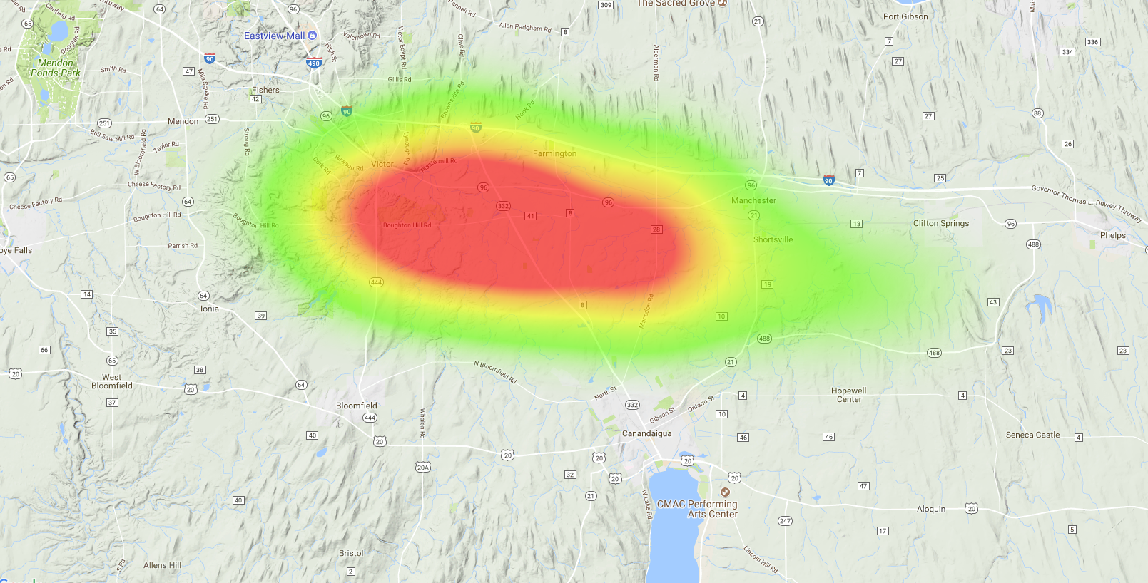 OLHZN-8 Weather Balloon Flight Final Prediction Heatmap