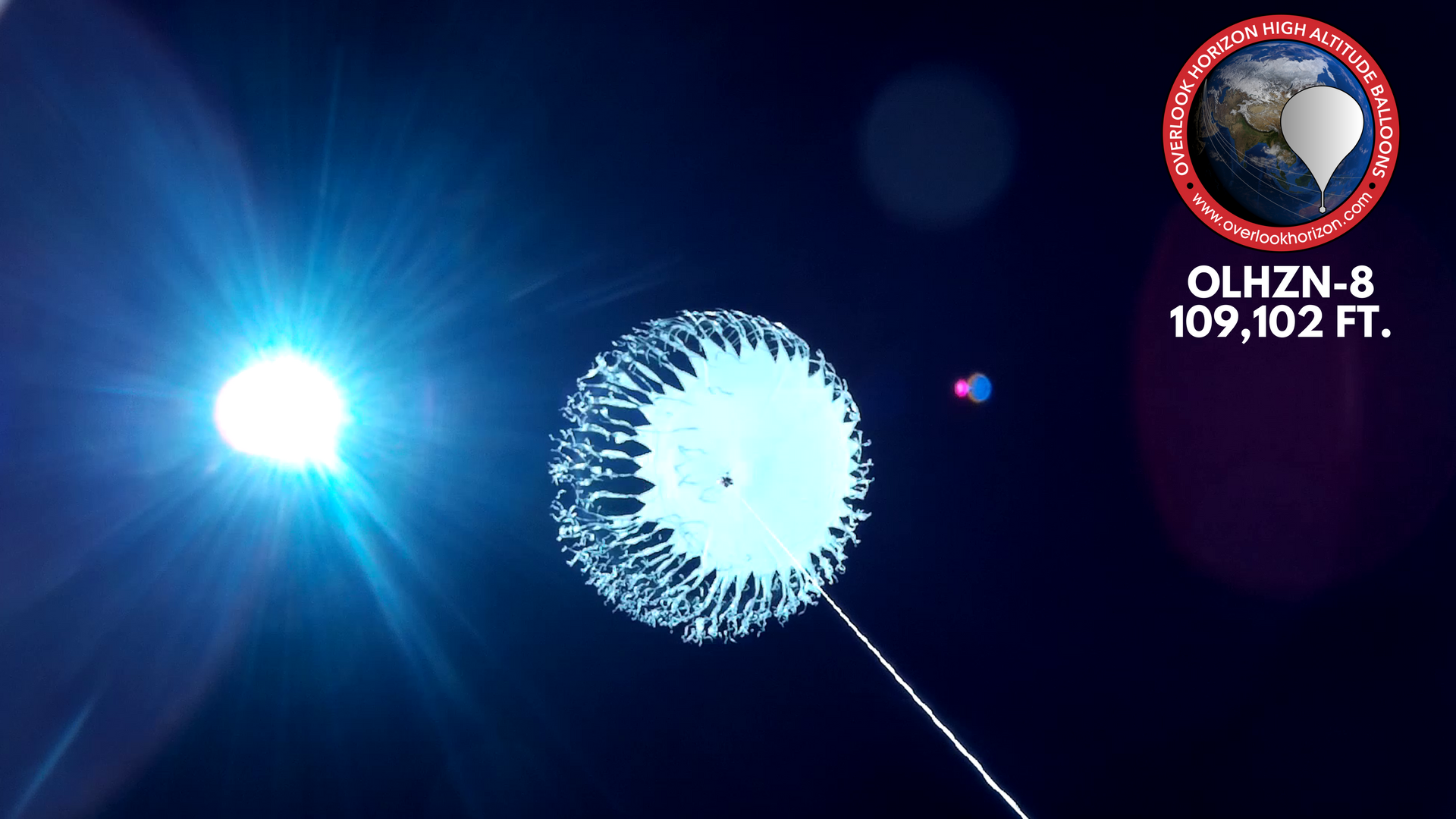 OLHZN-8 moment the weather balloon bursts at 109,102 FT