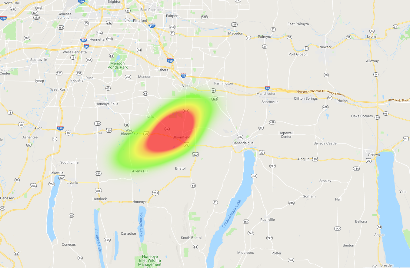 OLHZN-10 Weather Balloon Flight Final Prediction Heat Map