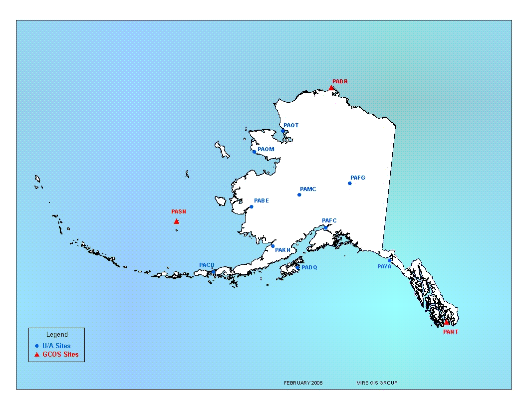 NWS Weather Balloon Alaska Launch Sites