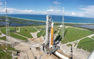 Artemis I SLS at Launch Complex 39B