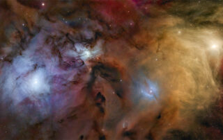 Colorful Stars and Clouds near Rho Ophiuchi