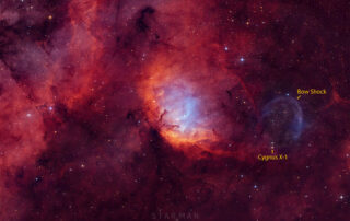 Tulip Nebula and Black Hole Cygnus X-1