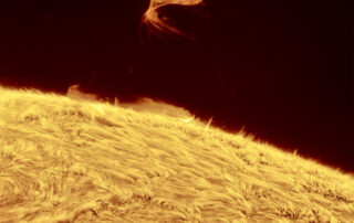 A Triangular Prominence Hovers Over the Sun