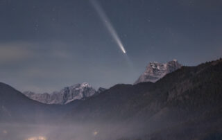 Comet Tsuchinshan-Atlas over the Dolomites