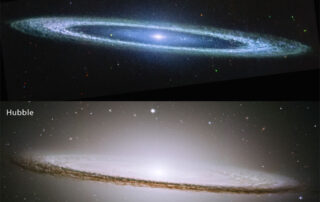 The Sombrero Galaxy from Webb and Hubble