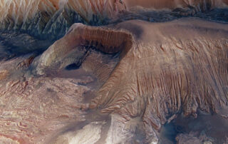 Collapse in Hebes Chasma on Mars