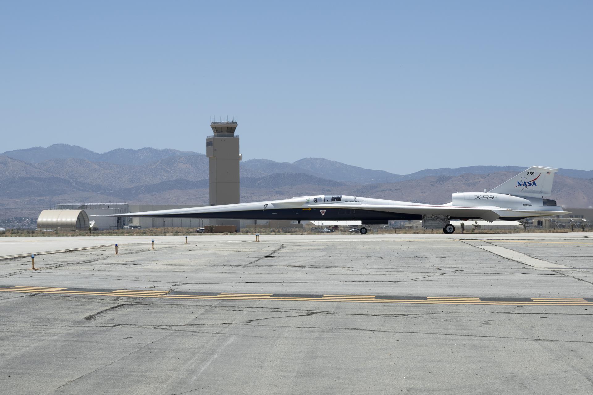 nasa’s-x-59-quiet-supersonic-aircraft-begins-taxi-tests