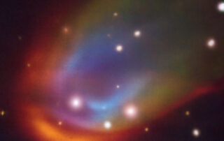 Unexplained Shocks Around a White Dwarf Star