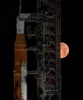 Timelapse of Full Moon Setting Behind Artemis II