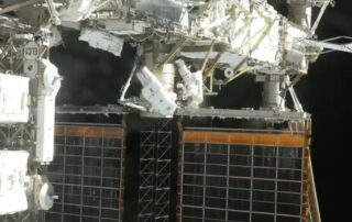 astronauts-install-solar-array-mod-kit,-complete-spacewalk