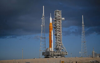 nasa’s-artemis-ii-rocket arrives-at launch-pad 39b