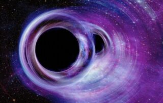 Caught in the Web: Visualization of a Black Hole Merger in the Tarantula Nebula
