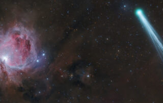 The Conjunction of Comet R3 PanSTARRS and the Orion Nebula