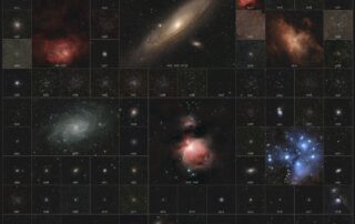 Messier Catalog at Uniform Scale