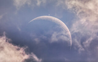 Daytime Moon Meets Evening Star