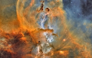 NGC 3576: The Statue of Liberty Nebula